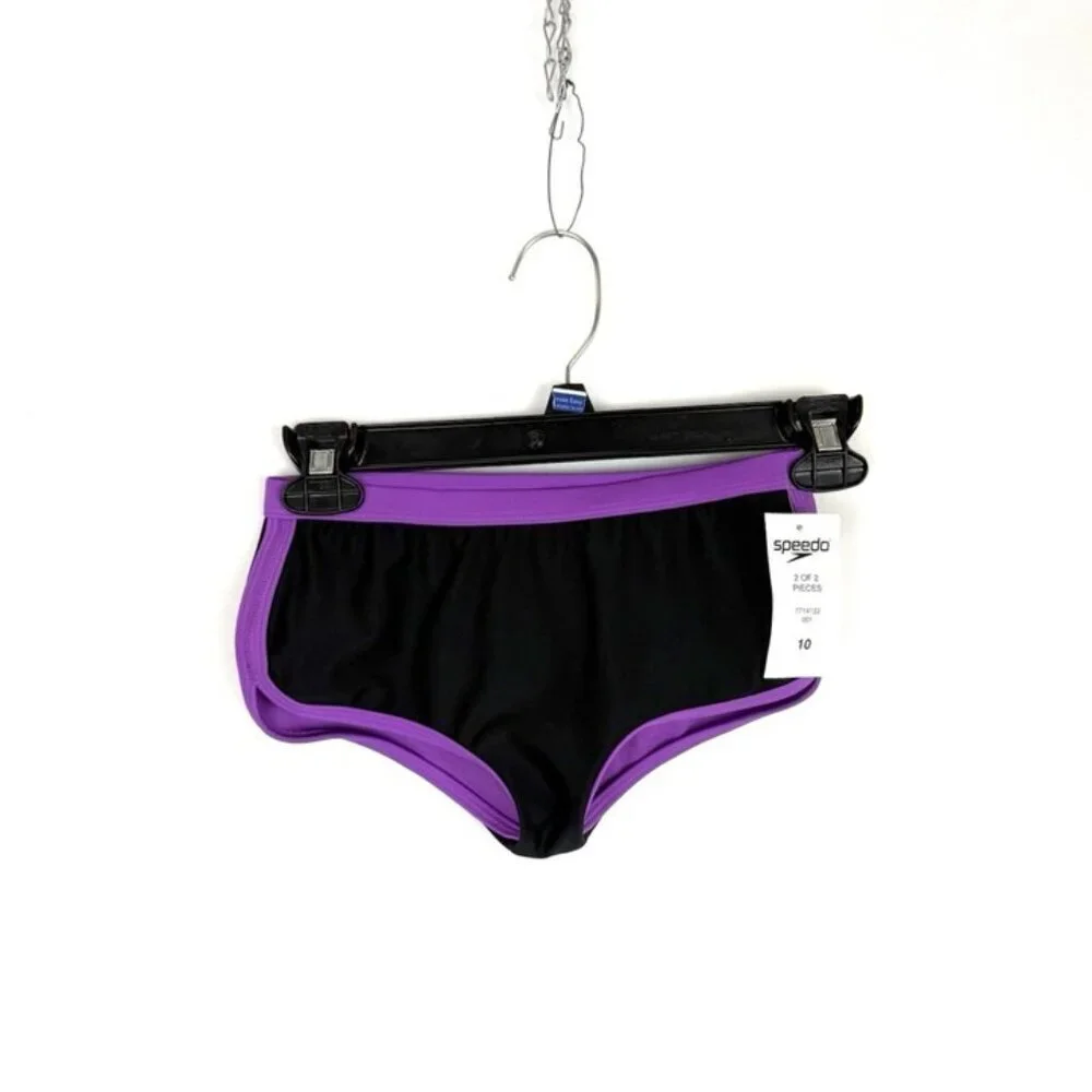 Speedo Girl’s Purple Two Piece Bikini Swimsuit Set Size 10